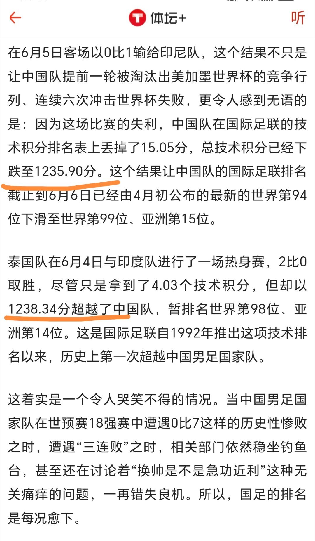 国足守住100名底线赢巴林挽回颜面将排世界第94的简单介绍